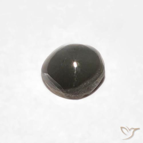 Chrysoberyl Cat's Eye Gemstone in 4.2 x 4 mm Size for Sale, Chrysoberyl Cat's Eye Stone in Medium Grey Color