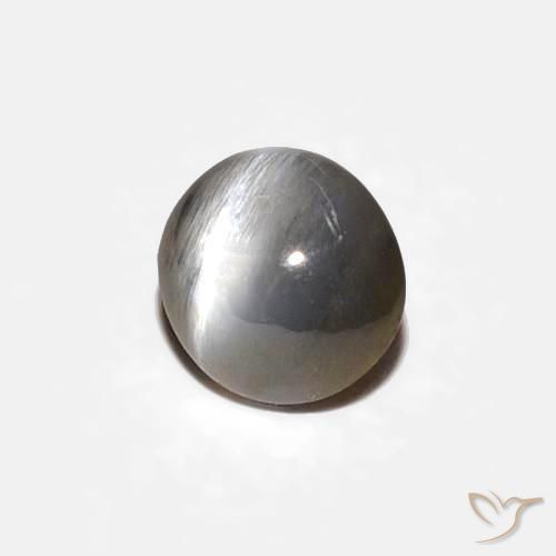 0.50 ct Gray Chrysoberyl Cat's Eye Stone, Natural Chrysoberyl Cat's Eye in Oval Cabochon Shape for Sale