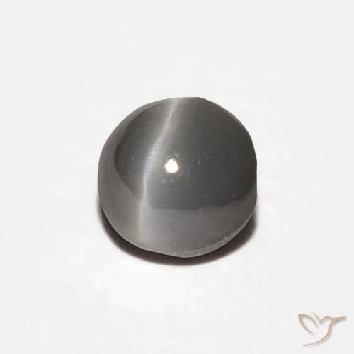 0.38 ct Gray Chrysoberyl Cat's Eye Stone, Natural Chrysoberyl Cat's Eye in Oval Cabochon Shape for Sale