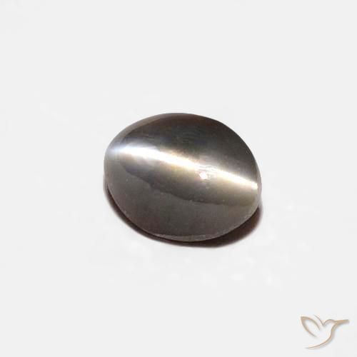 0.26 ct Gray Chrysoberyl Cat's Eye Stone, Natural Chrysoberyl Cat's Eye in Oval Cabochon Shape for Sale