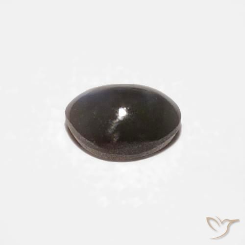 Chrysoberyl Cat's Eye Gemstone in 4.1 x 3.1 mm Size for Sale, Chrysoberyl Cat's Eye Stone in Grayish Black Color