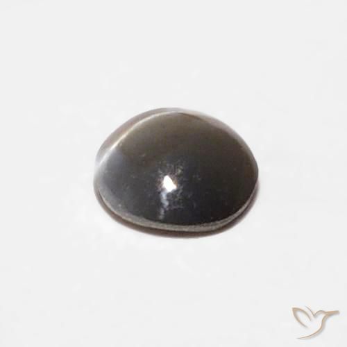 Chrysoberyl Cat's Eye Gemstone in 3.2 x 3.1 mm Size for Sale, Chrysoberyl Cat's Eye Stone in Grayish Black Color