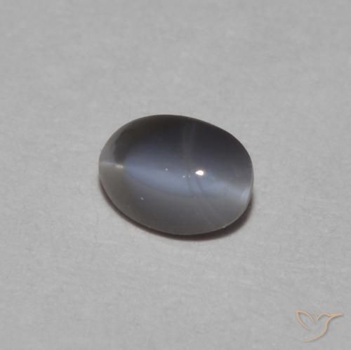 0.25 ct Gray Chrysoberyl Cat's Eye Stone, Natural Chrysoberyl Cat's Eye in Oval Cabochon Shape for Sale