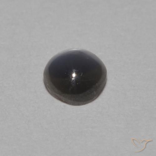 Chrysoberyl Cat's Eye Gemstone in 3.9 x 3.6 mm Size for Sale, Chrysoberyl Cat's Eye Stone in Dark Grey Color