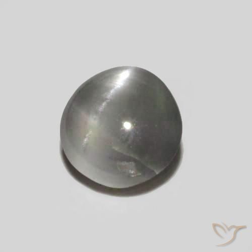 0.36 ct Gray Chrysoberyl Cat's Eye Stone, Natural Chrysoberyl Cat's Eye in Oval Cabochon Shape for Sale
