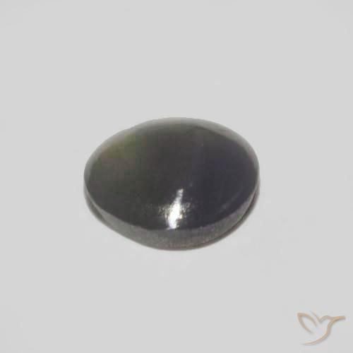 Chrysoberyl Cat's Eye Gemstone in 4.4 x 4.4 mm Size for Sale, Chrysoberyl Cat's Eye Stone in Reddish Grey Color