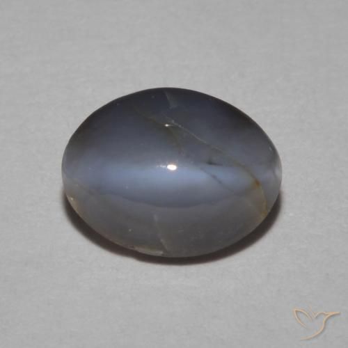 0,83 ct ovaler Chrysoberyll-Katzenauge aus Sri Lanka, Größe: 6,6 x 5mm, Reinheit: Opaque, Garantiert echter Edelstein, 1 Stück Chrysoberyll-Katzenauge in Mittelgrau Farbe, Mohs-Härte von 8,5 Geeignet für den täglichen Gebrauch im Schmuck, Photo A
