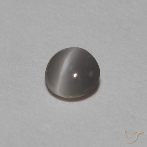 0.15 ct Gray Chrysoberyl Cat's Eye Stone, Natural Chrysoberyl Cat's Eye in Oval Cabochon Shape for Sale