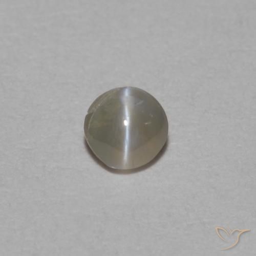 2,9 x 2,9mm ovaler grauer Chrysoberyll-Katzenauge aus Sri Lanka, Gewicht 0,13 ct, 1 Stück Chrysoberyll-Katzenauge - Farbe: Sehr helles Grau, natürlicher Edelstein in Opaque Reinheit, Mohs-Härte von 8,5 Geeignet für den täglichen Gebrauch im Schmuck, Photo A