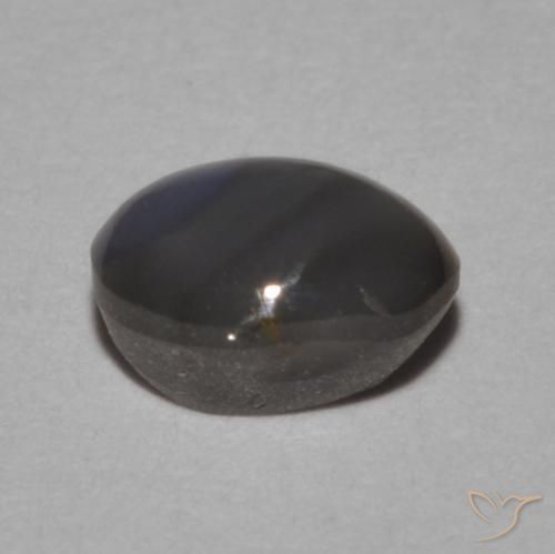 Chrysoberyl Cat's Eye Gemstone in 5.9 x 4.4 mm Size for Sale, Chrysoberyl Cat's Eye Stone in Medium Grey Color