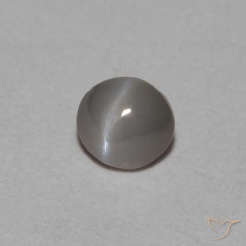 0.22 ct Gray Chrysoberyl Cat's Eye Stone, Natural Chrysoberyl Cat's Eye in Oval Cabochon Shape for Sale
