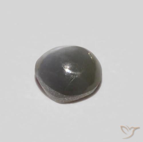 Chrysoberyl Cat's Eye Gemstone in 3.4 x 3.4 mm Size for Sale, Chrysoberyl Cat's Eye Stone in Very Light Grey Color