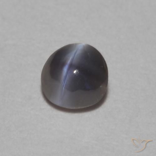 0.11 ct Black Chrysoberyl Cat's Eye Stone, Natural Chrysoberyl Cat's Eye in Oval Cabochon Shape for Sale