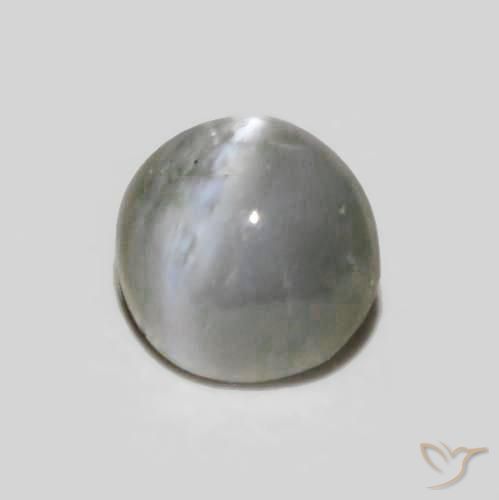 0.30 ct Gray Chrysoberyl Cat's Eye Stone, Natural Chrysoberyl Cat's Eye in Oval Cabochon Shape for Sale