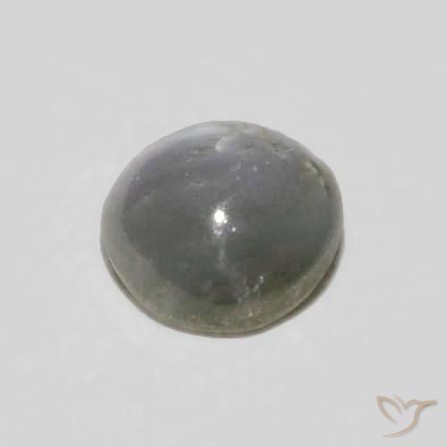 Chrysoberyl Cat's Eye Gemstone in 3.9 x 3.8 mm Size for Sale, Chrysoberyl Cat's Eye Stone in Very Light Grey Color