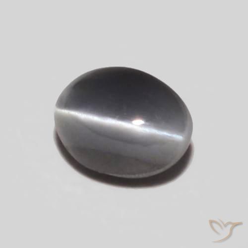 0.30 ct Gray Chrysoberyl Cat's Eye Stone, Natural Chrysoberyl Cat's Eye in Oval Cabochon Shape for Sale