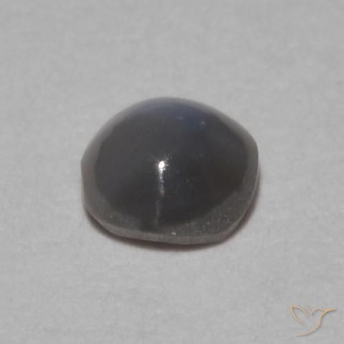 Chrysoberyl Cat's Eye Gemstone in 3.7 x 3.6 mm Size for Sale, Chrysoberyl Cat's Eye Stone in Dark Grey Color