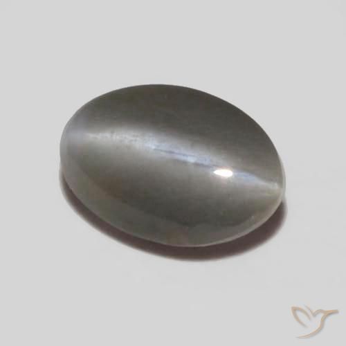 0.25ct Natural Medium Gray Chrysoberyl Cat's Eye, Oval, Opaque