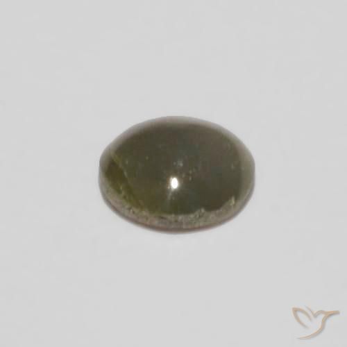 Chrysoberyl Cat's Eye Gemstone in 3 x 3 mm (calibrated) Size for Sale, Chrysoberyl Cat's Eye Stone in Light Grey Color