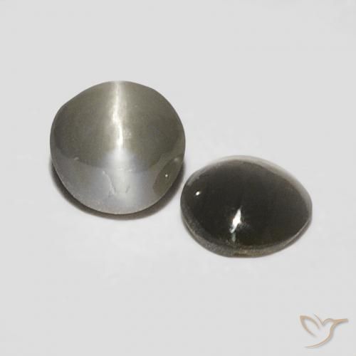 0.32 ctw Gray Chrysoberyl Cat's Eye Stones, Natural Chrysoberyl Cat's Eye in Oval Cabochon Shape for Sale