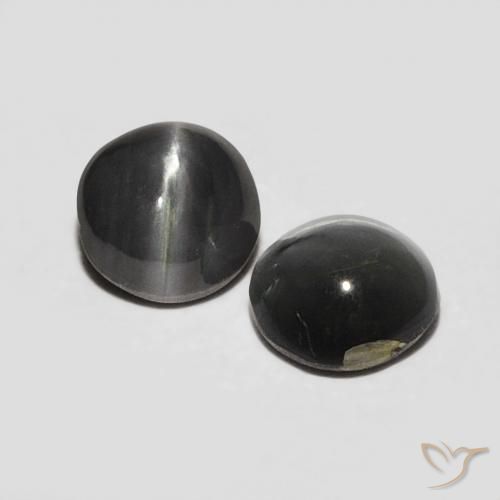 0.76 ctw Gray Chrysoberyl Cat's Eye Stones, Natural Chrysoberyl Cat's Eye in Oval Cabochon Shape for Sale