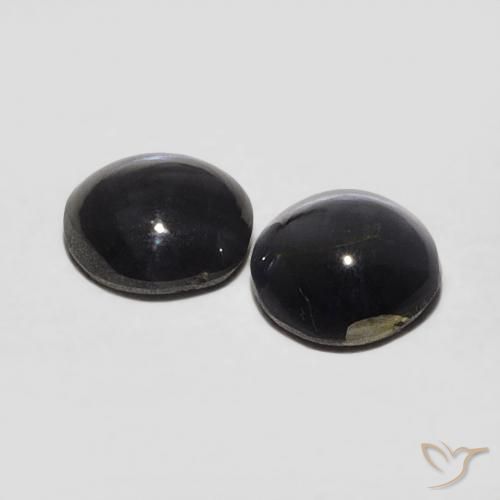 Chrysoberyl Cat's Eye Gemstones in 4 x 4 mm (calibrated) Size for Sale, Chrysoberyl Cat's Eye Stones in Medium Grey Color