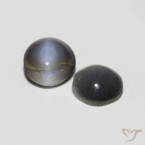 0.34 ctw Gray Chrysoberyl Cat's Eye Stones, Natural Chrysoberyl Cat's Eye in Oval Cabochon Shape for Sale