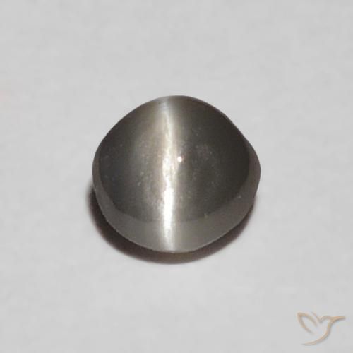 0.16ct Natural Medium Grey Chrysoberyl Cat's Eye, Oval, Opaque