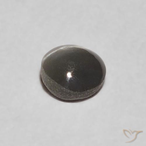 Chrysoberyl Cat's Eye Gemstone in 3.1 x 3 mm Size for Sale, Chrysoberyl Cat's Eye Stone in Medium Grey Color