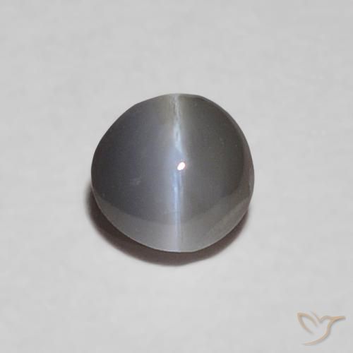 Oeil de Chat Chrysobéryl Ovale en damier des États-Unis 0,18 ct, dimension 4,4 x 4,4mm, pureté Opaque , pierre gemme naturelle Non traité, 1 pièce Oeil de Chat Chrysobéryl de couleur Gris argent, dureté Mohs de 8.5 convient aux bijoux de tous les jours, pierre de sagesse, Photo A