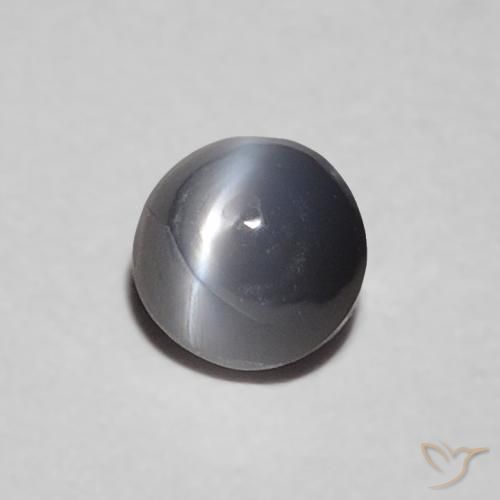 0.36 ct Gray Chrysoberyl Cat's Eye Stone, Natural Chrysoberyl Cat's Eye in Oval Cabochon Shape for Sale