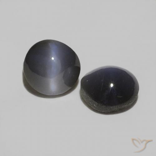 0.51 ctw Gray Chrysoberyl Cat's Eye Stones, Natural Chrysoberyl Cat's Eye in Oval Cabochon Shape for Sale
