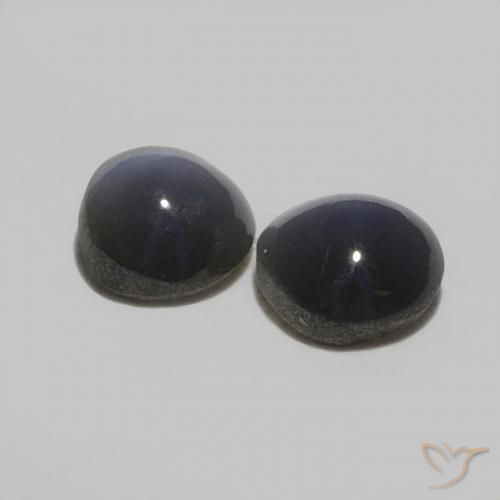 Chrysoberyl Cat's Eye Gemstones in 3.6 x 3.5 mm Size for Sale, Chrysoberyl Cat's Eye Stones in Black Gray Color