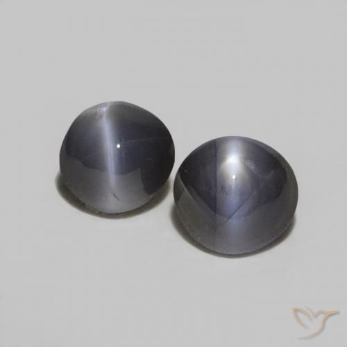 0.38ctw Natural Dark Gray Chrysoberyl Cat's Eye, Oval, Opaque
