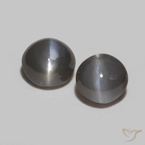 0.52ctw Natural Grayish Black Chrysoberyl Cat's Eye, Oval, Opaque