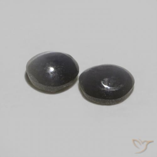 Chrysoberyl Cat's Eye Gemstones in 3.4 x 3.2 mm Size for Sale, Chrysoberyl Cat's Eye Stones in Grey Color