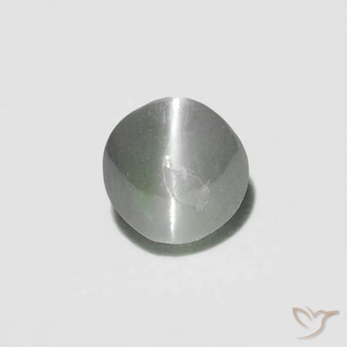 0.16ct Natural Medium Dark-Grey Chrysoberyl Cat's Eye, Round, Opaque
