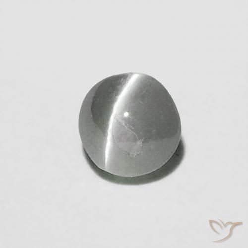 0.16 ct Gray Chrysoberyl Cat's Eye Stone, Natural Chrysoberyl Cat's Eye in Round Cabochon Shape for Sale