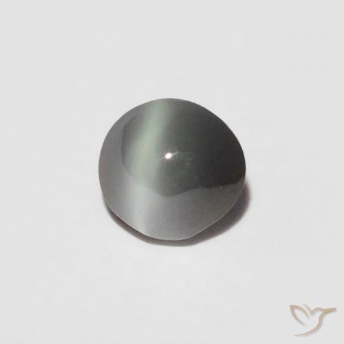 0.16 ct Gray Chrysoberyl Cat's Eye Stone, Natural Chrysoberyl Cat's Eye in Oval Cabochon Shape for Sale