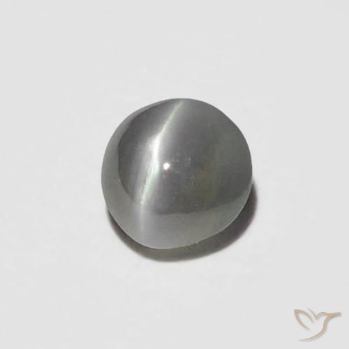 0.21 ct Gray Chrysoberyl Cat's Eye Stone, Natural Chrysoberyl Cat's Eye in Oval Cabochon Shape for Sale