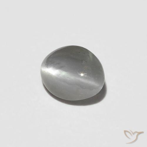 0.23 ct Gray Chrysoberyl Cat's Eye Stone, Natural Chrysoberyl Cat's Eye in Oval Cabochon Shape for Sale