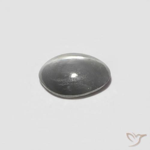 Chrysoberyl Cat's Eye Gemstone in 4.2 x 3.3 mm Size for Sale, Chrysoberyl Cat's Eye Stone in Very Light Grey Color