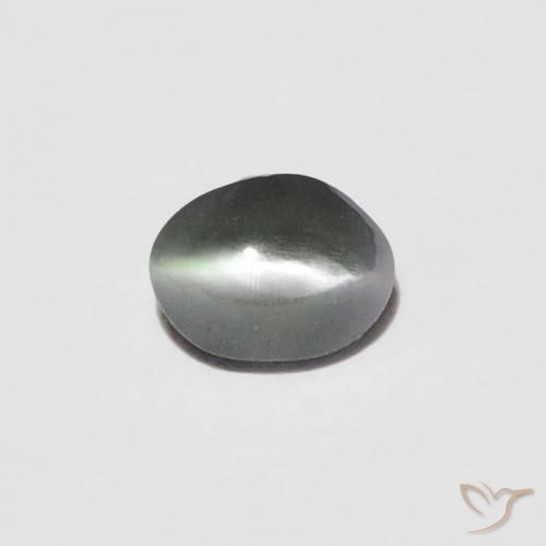 0.10ct Natural Pale-Greenish Grey Chrysoberyl Cat's Eye, Oval, Opaque