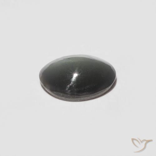 Chrysoberyl Cat's Eye Gemstone in 5.2 x 3.7 mm Size for Sale, Chrysoberyl Cat's Eye Stone in Medium Grey Color