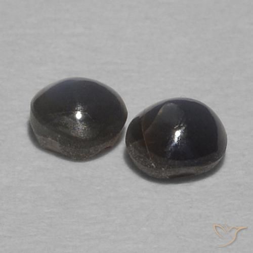 Chrysoberyl Cat's Eye Gemstones in 3.3 mm Size for Sale, Chrysoberyl Cat's Eye Stones in Dark Grey Color