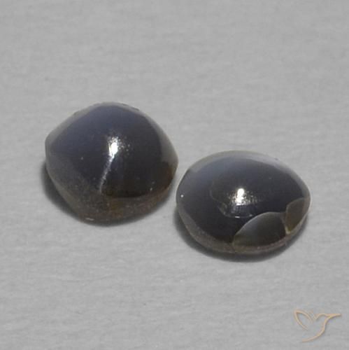 Chrysoberyl Cat's Eye Gemstones in 3.2 mm Size for Sale, Chrysoberyl Cat's Eye Stones in Dark Grey Color