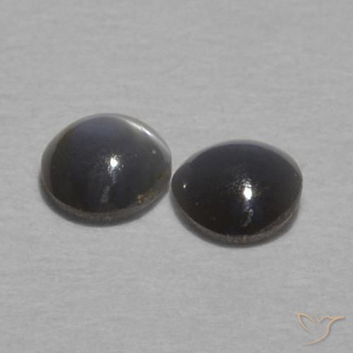 Chrysoberyl Cat's Eye Gemstones in 3 x 3 mm (calibrated) Size for Sale, Chrysoberyl Cat's Eye Stones in Grey Color