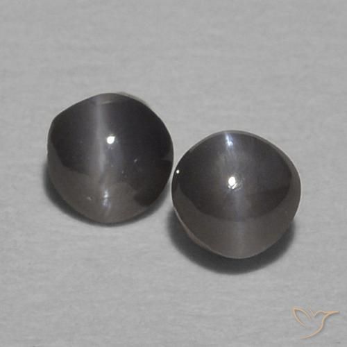 0.29ctw Natural Medium Grey Chrysoberyl Cat's Eye, Round, Opaque