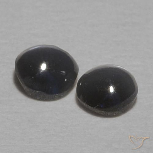 Chrysoberyl Cat's Eye Gemstones in 3.5 x 3.4 mm Size for Sale, Chrysoberyl Cat's Eye Stones in Medium Grey Color