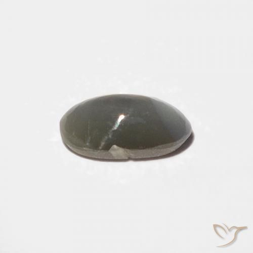 Chrysoberyl Cat's Eye Gemstone in 5.2 x 3.2 mm Size for Sale, Chrysoberyl Cat's Eye Stone in Very Light Grey Color